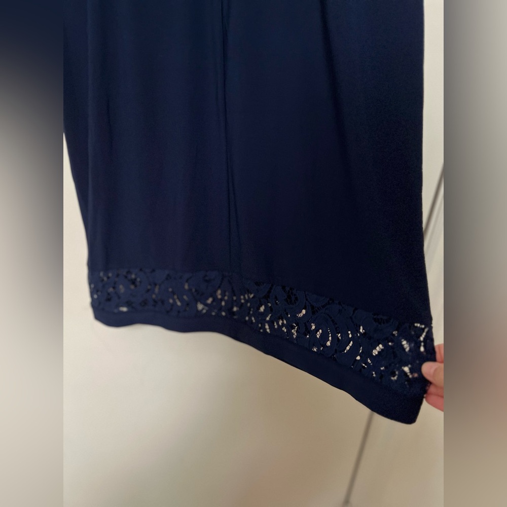 Jessica Howard Navy Lace Trim Dress, Size 14 – Elegant‎ and Sophisticated - Picture 5 of 7
